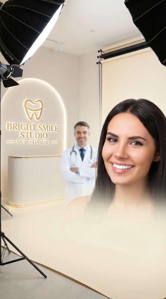 Bright dental clinic interior used as an example of generic AI content.
