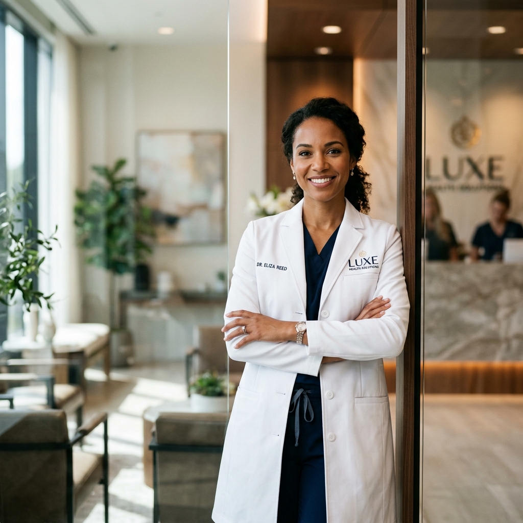 AI-generated cinematic portrait of a medical professional