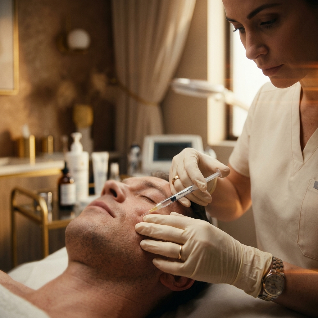 AI-generated cinematic close-up of an aesthetic procedure