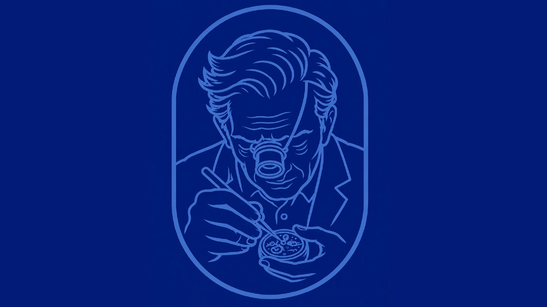 Golden Ring blue portrait mark on a royal blue field